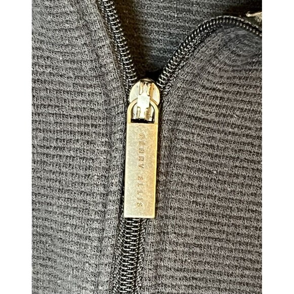 Perry Ellis 1/4 Zip Sweater Mens Large Burgundy Long Sleeve Golf Pullover EUC - Picture 2 of 6